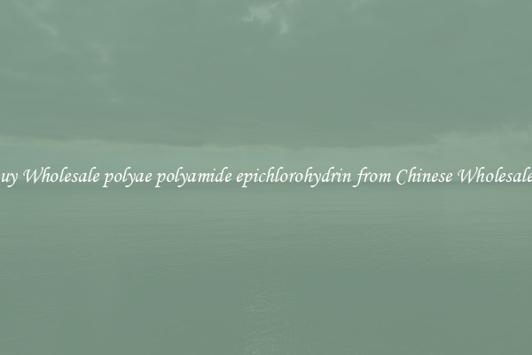 Buy Wholesale polyae polyamide epichlorohydrin from Chinese Wholesalers