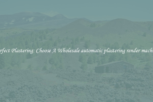  Perfect Plastering: Choose A Wholesale automatic plastering render machine 