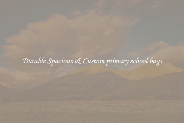 Durable Spacious & Custom primary school bags