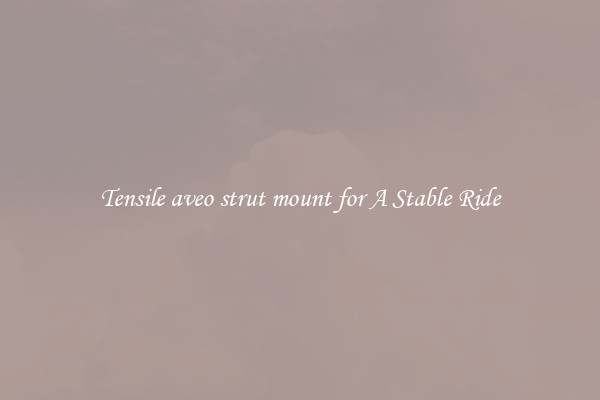 Tensile aveo strut mount for A Stable Ride