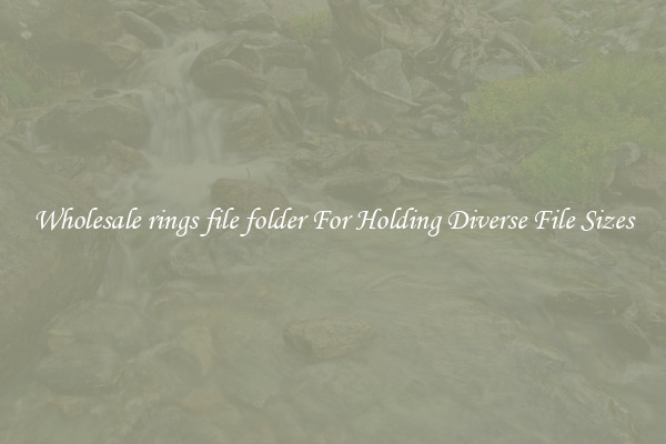 Wholesale rings file folder For Holding Diverse File Sizes