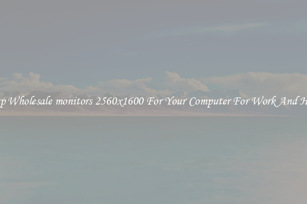 Crisp Wholesale monitors 2560x1600 For Your Computer For Work And Home
