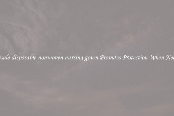Wholesale disposable nonwoven nursing gown Provides Protection When Necessary
