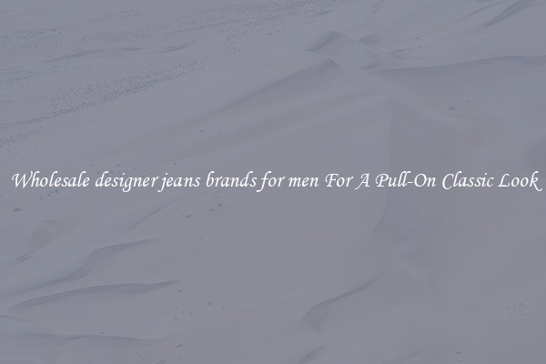 Wholesale designer jeans brands for men For A Pull-On Classic Look