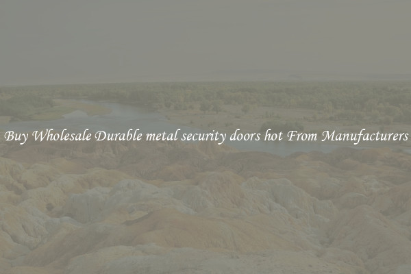 Buy Wholesale Durable metal security doors hot From Manufacturers
